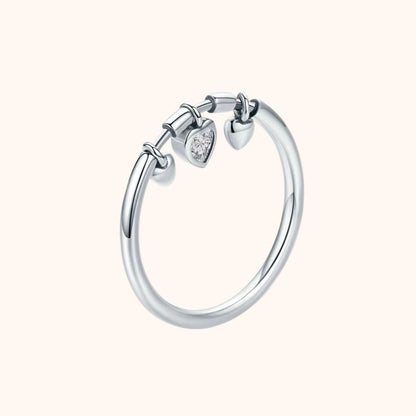 Glittering Heart Ring