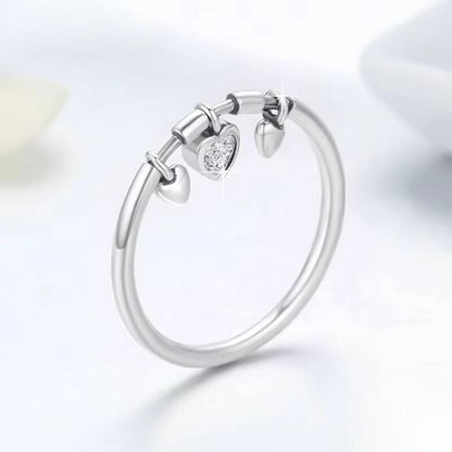 Glittering Heart Ring