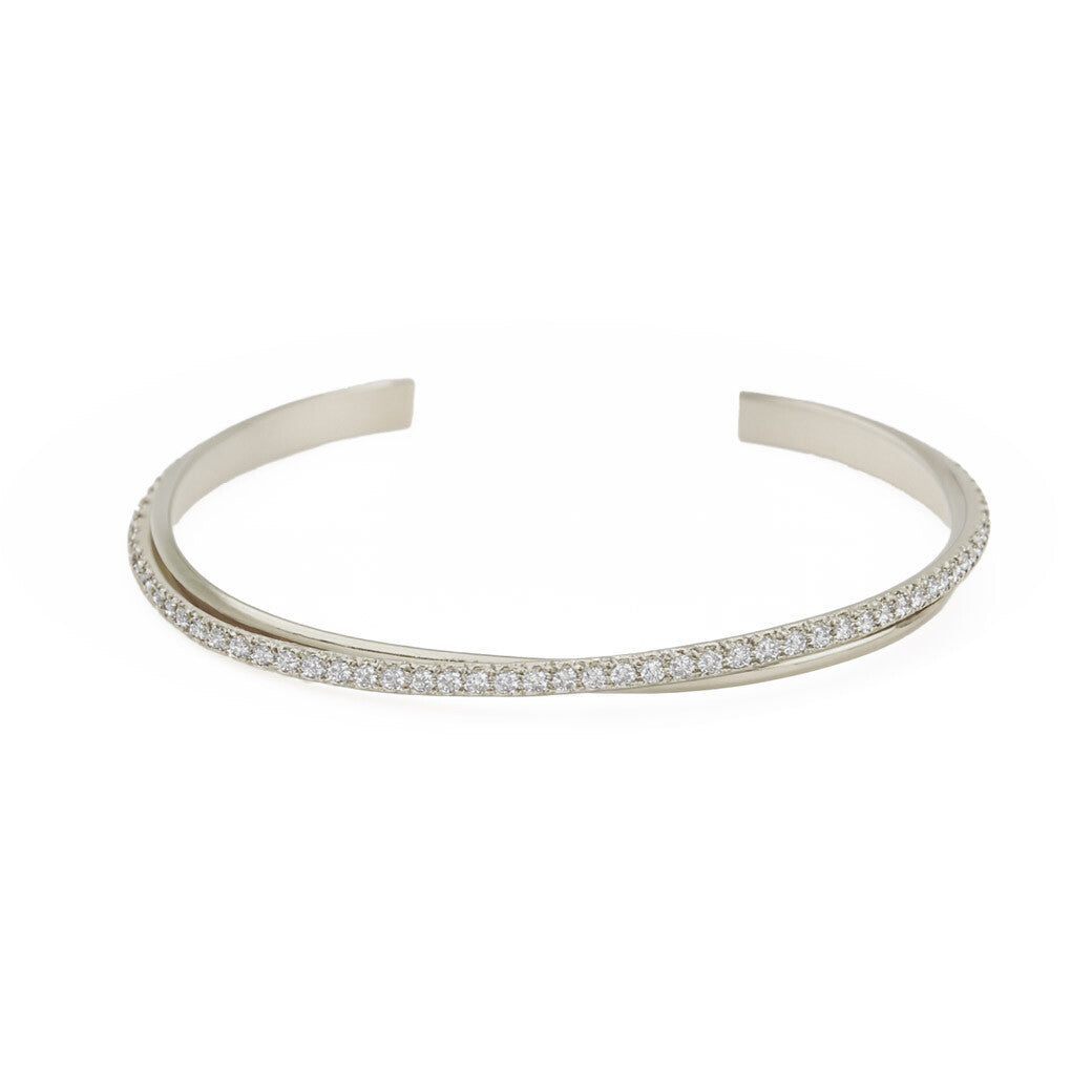 日本製 雙環水鑽手鐲｜厚鍍 18K金・防敏